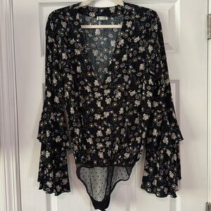 Free people bell sleeve bodysuit